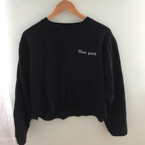 Cropped brandy Melville long sleeve sweatshirt